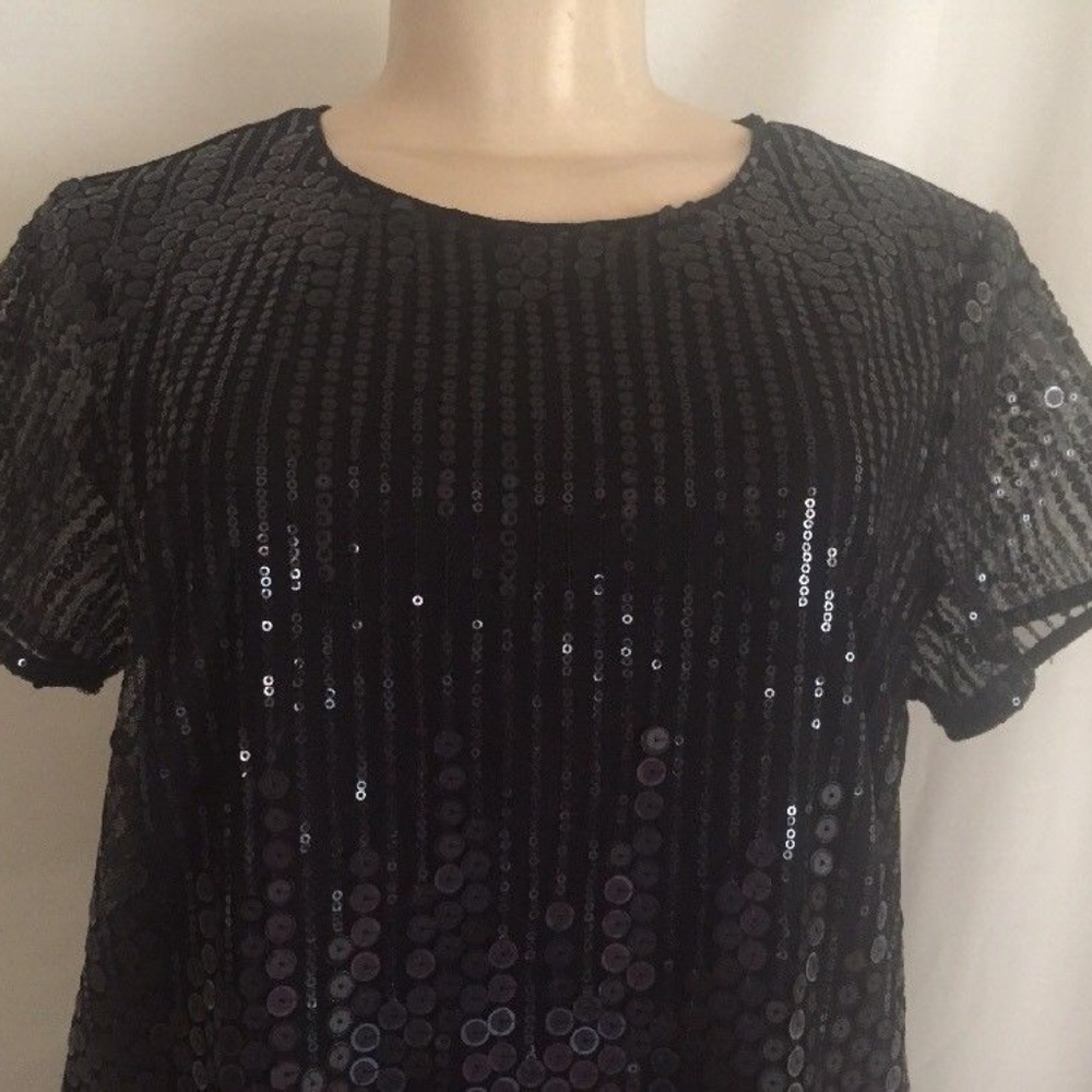 πPrice DropπSequin Scoop Neck Shift Dress - Picture 3 of 8